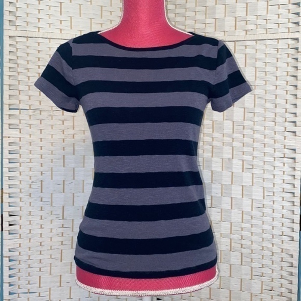 Madewell Women’s Blue Striped Short Sleeved T-shirt Small